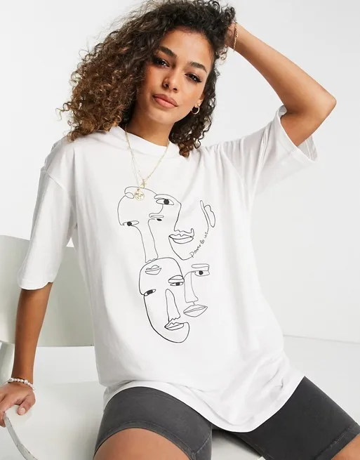 
Welmade custom logo women tshirt white shirt camiseta deporte monki oversized 