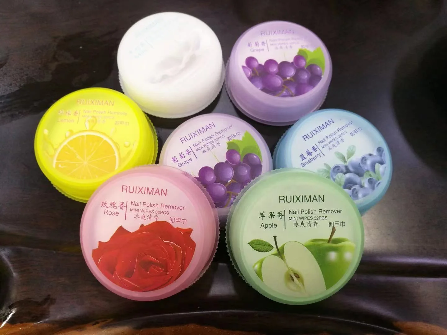 Acetone Free Fruit Scent Nail Gel Polish Remover Pads