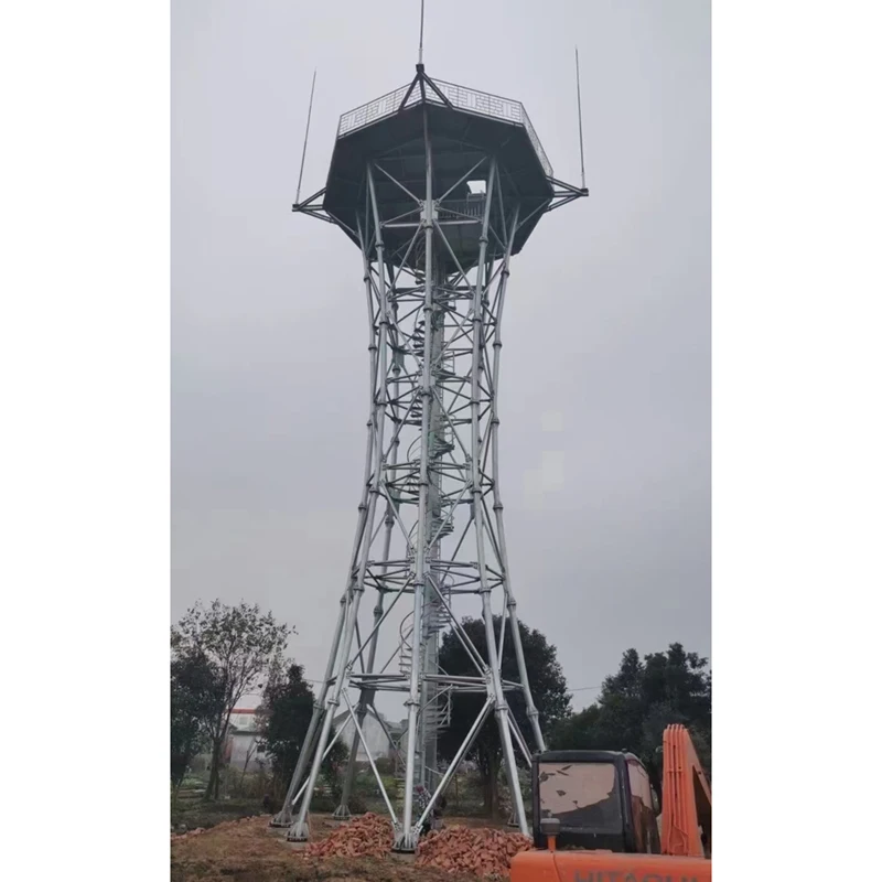 The Best-selling Forest Fire Warning Watchtower Searchlight Rise Angle Steel Tower Watchtower