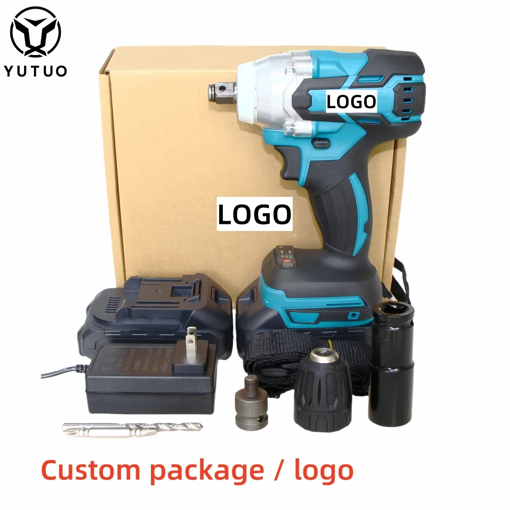 Factory On Sale Impact Wrench Brushless Torque Driver Special Electric Portable Quick Change Adapter Converts Air Power Wrench