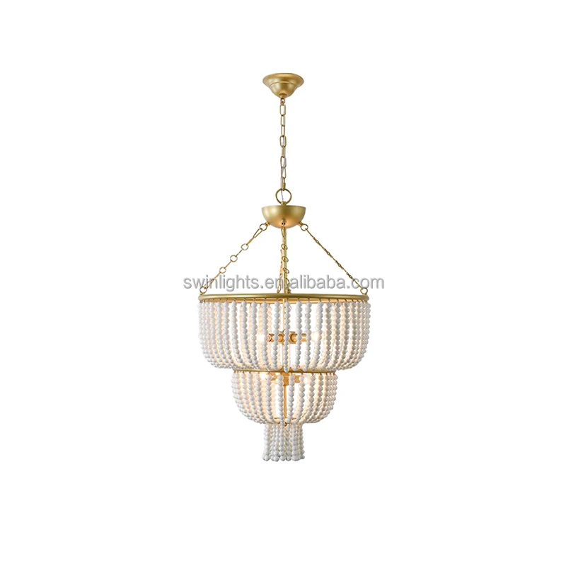 Postmodern decorative ceramic bead chandelier for dining room modern stair light