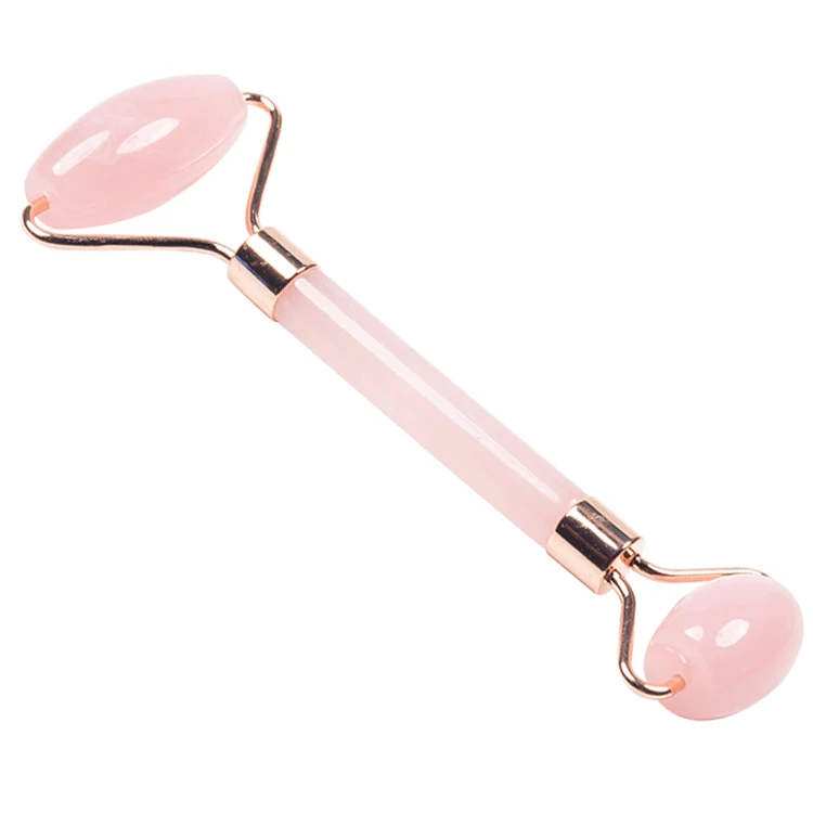 Factory oem pink crystal jade massage scraping tool facial beauty roller