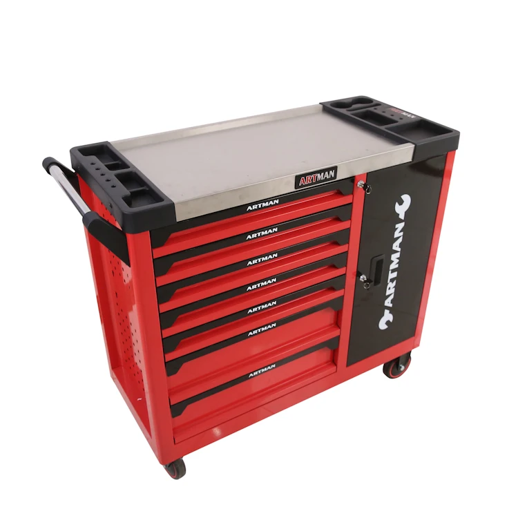 Professional storage tool cabinet with casters and tools set  heavy duty  toolbox with 7 drawers tool