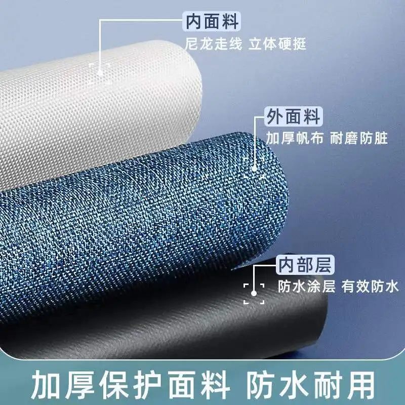 Simple Fashion Multi Layer Waterproof Pencil Case Student 4 Color Large Capacity 200 Pens Stationery Case Makeup Storage  Bag