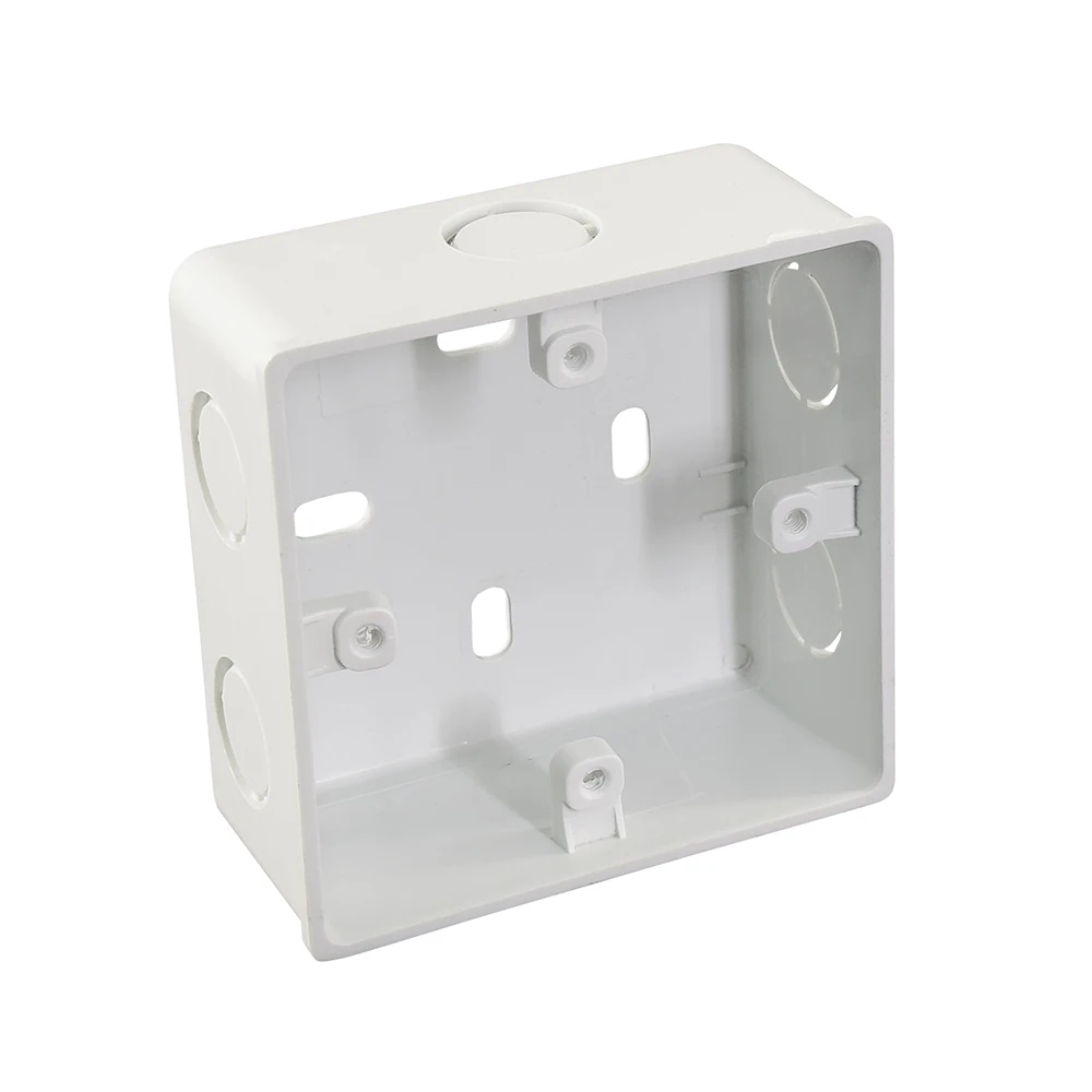 HOMSO One Gang Switch Нижняя коробка хорошего качества огнеупорный ПВХ прямоугольник встраиваемый настенный пластиковый строительный материал