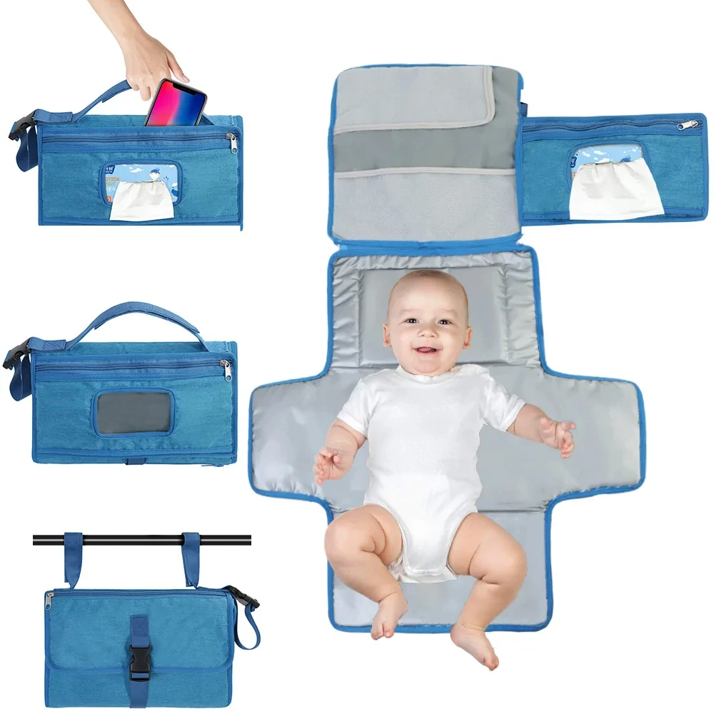 Newborn Extended Waterproof Travel Changing Station Portable Baby Mat Diaper Changing Pad