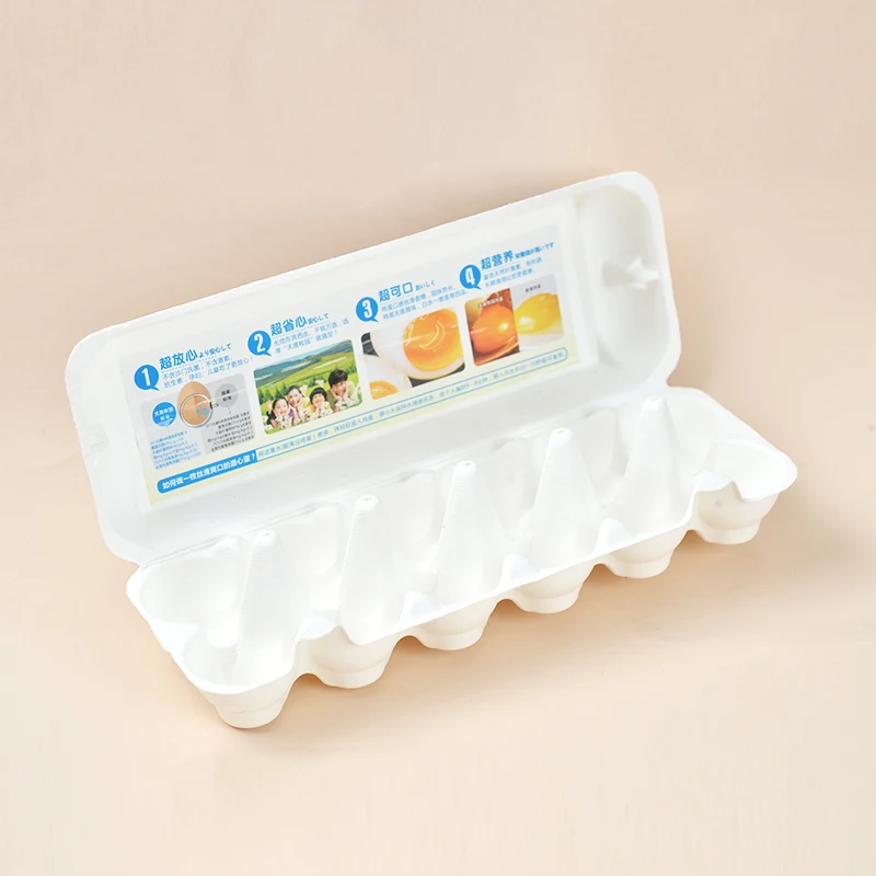 Manufacturer disposable sugarcane biodegradable 12 holes paper egg tray