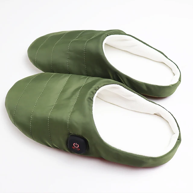 Custom Winter men Women Indoor Outdoor Electric Battery Powered Foot warmer USB Carbon Fiber Heated Slippers