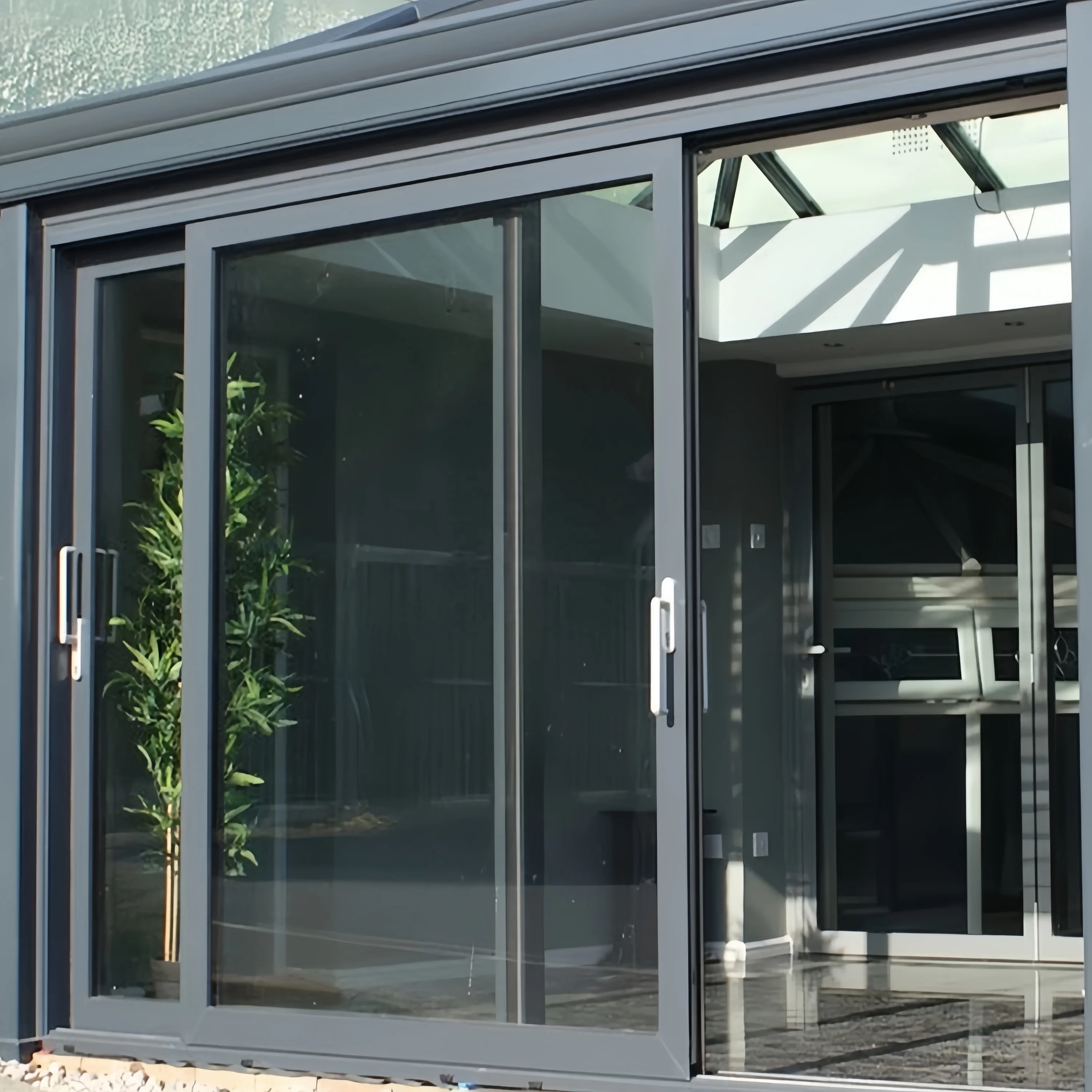 customized outdoor double glazed Residential houses waterproof soundproof door sliding door large heatproof slide doors for sale