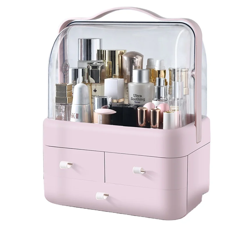Cosmetics storage box drawer type dust-proof rack desktop organizer box skin care product storage dresser storage rack