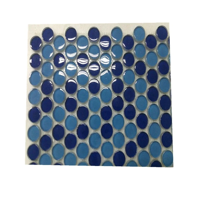 Прочная противоскользящая мозаичная плитка смешанных цветов в форме рыбы