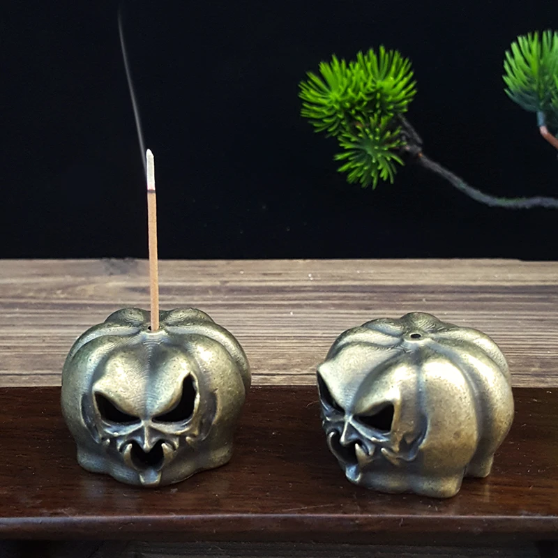 Christmas Halloween Pumpkin Demon smokehouse Metal gifts Metal incense stick table decoration incense holder home decoration