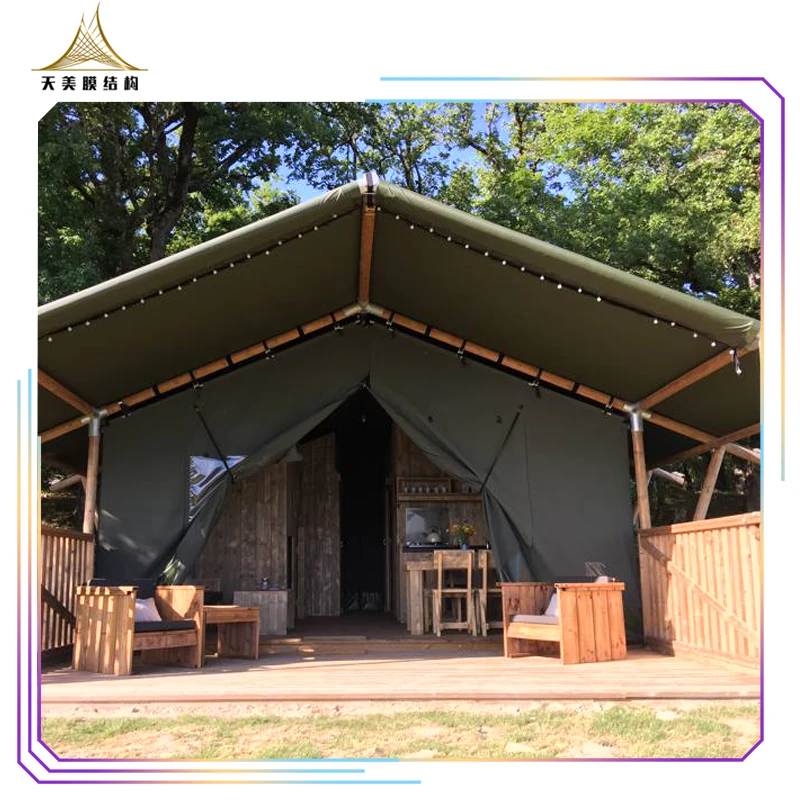 Large safari tent luxury canvas resort for accommodation