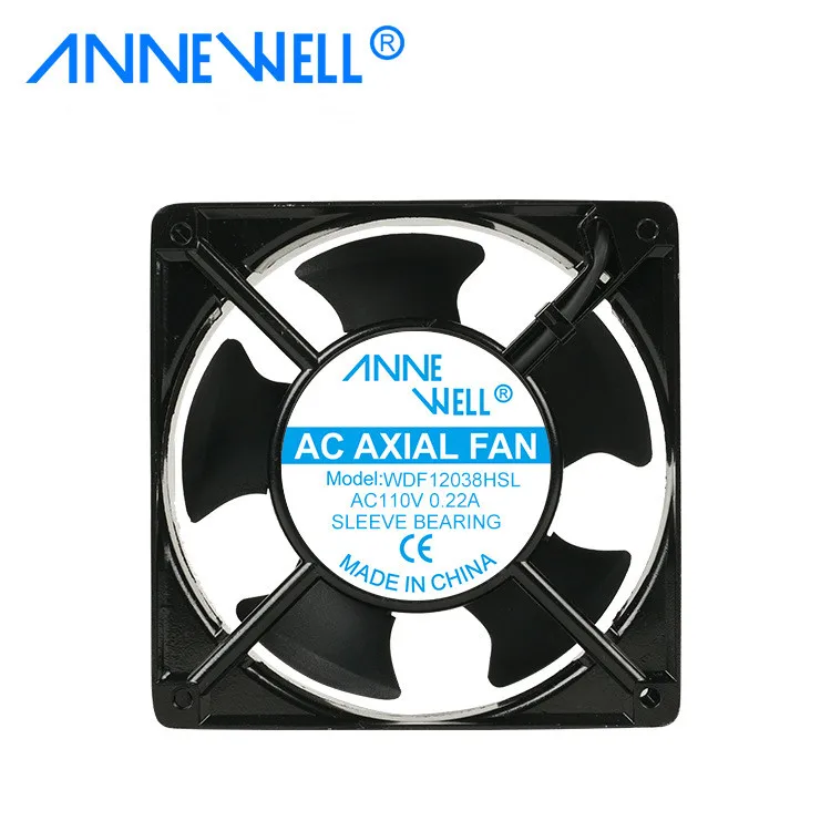 High Cfm Metal 120mm 120x120x38mm 12038 240v 230v 220v Ac Cabinet Ventilation Axial Flow Cooling Fan