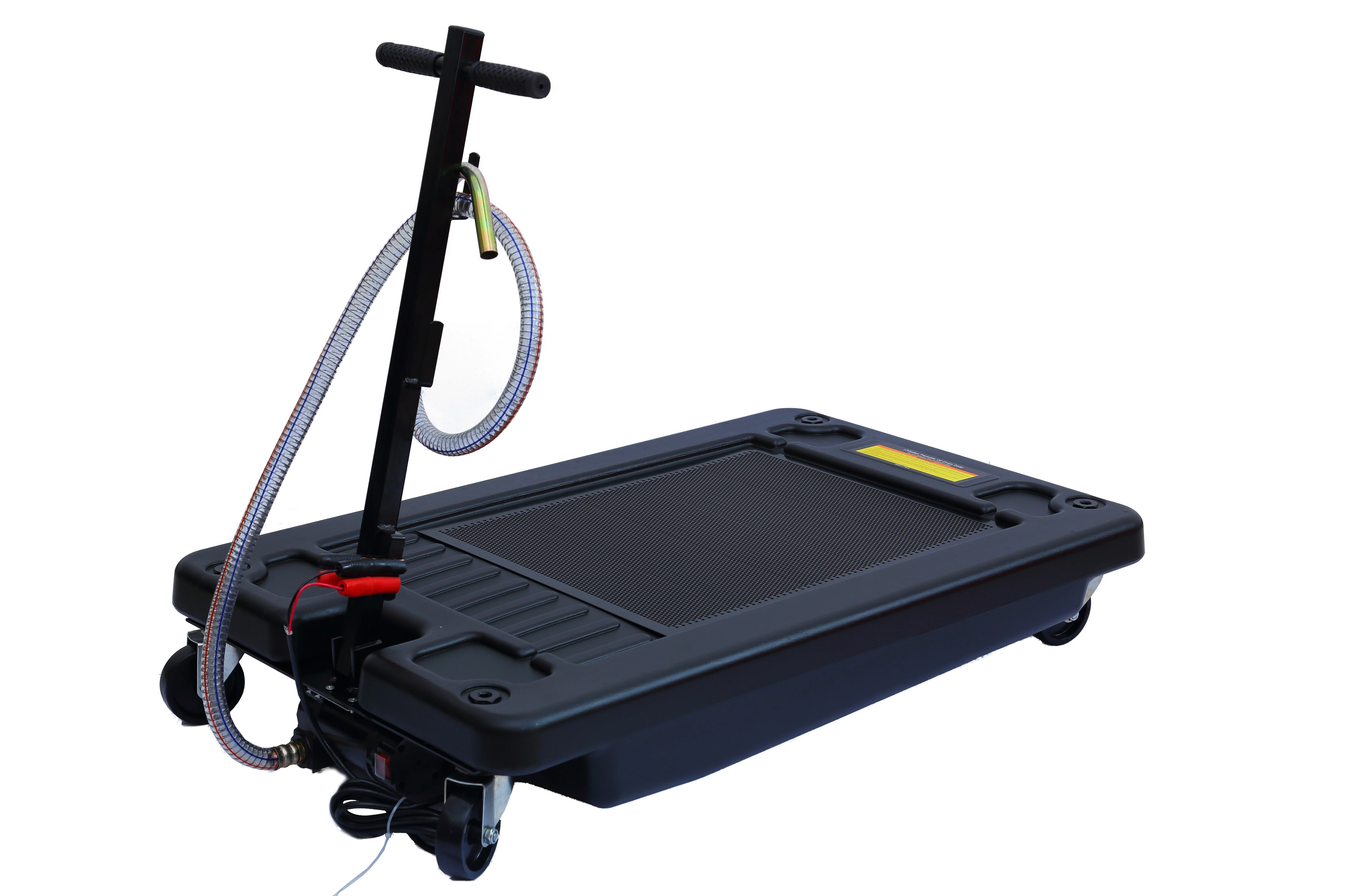 17 Gallon Low-Profile Plastic Truck Oil Drain With 12V DC Battery Electric Pump