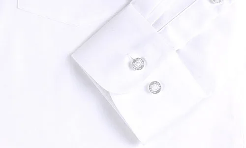 Fashionable mens dress shirt italian style long sleeve cotton/polyester white shirt