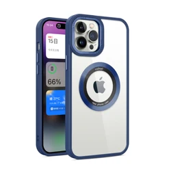 PC wireless charging clear phone case for iPhone 15 pro max back cover shockproof magnetic phone case for iPhone 12 13 14 pro