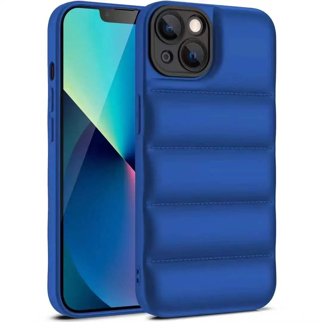 Luxury The Puffer Case Soft Fashion Brand Cover Winter Down Jacket Cloth Phone Case for Iphone 13 12 Pro X XS XR MAX 11 Mini OEM