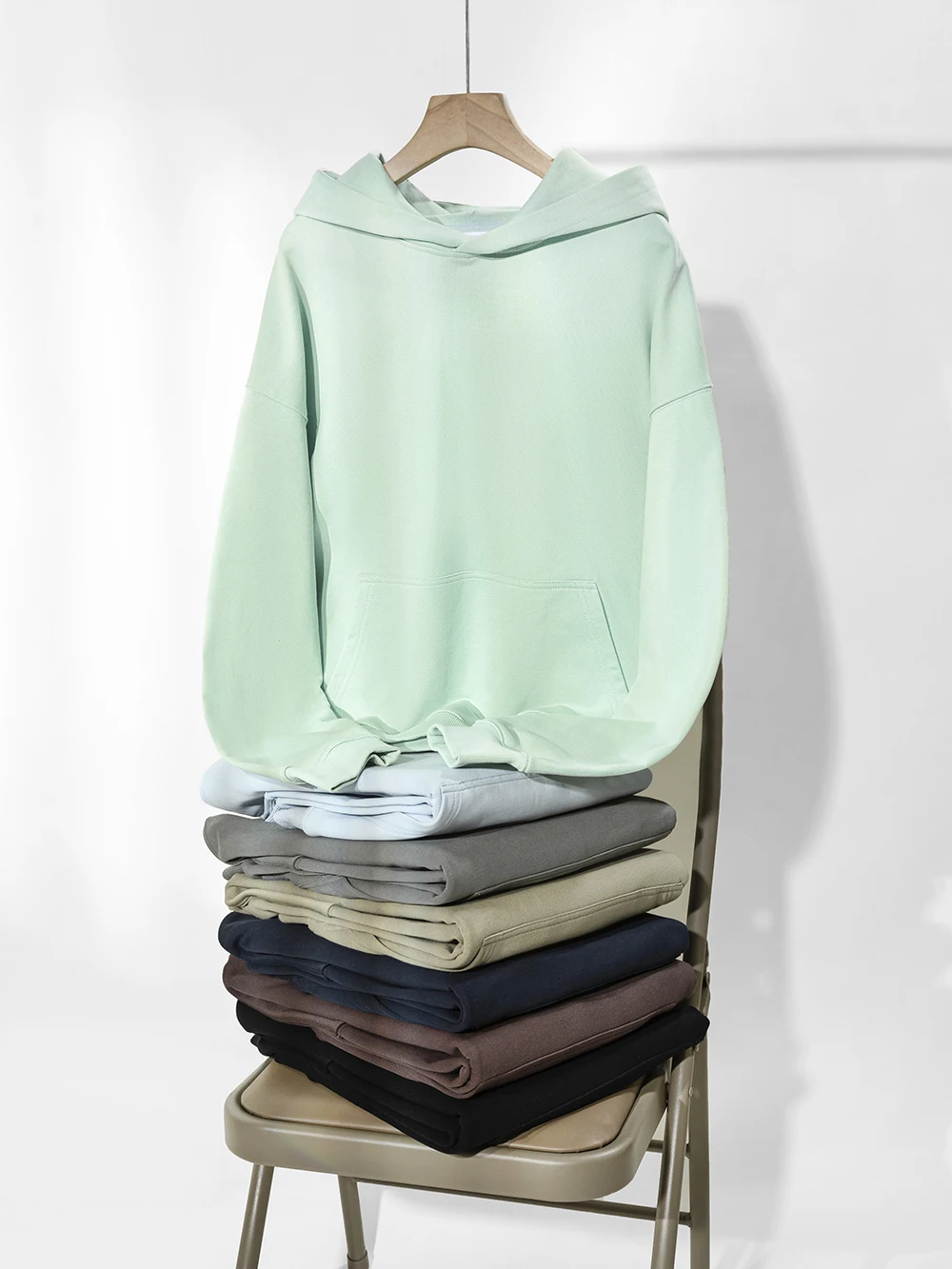 Manufacturer Custom French Terry Blank Hoodie Unisex 380gsm 400 450 500 Gsm 100% Cotton Oversized Heavyweight 14 Oz Hoodies Men