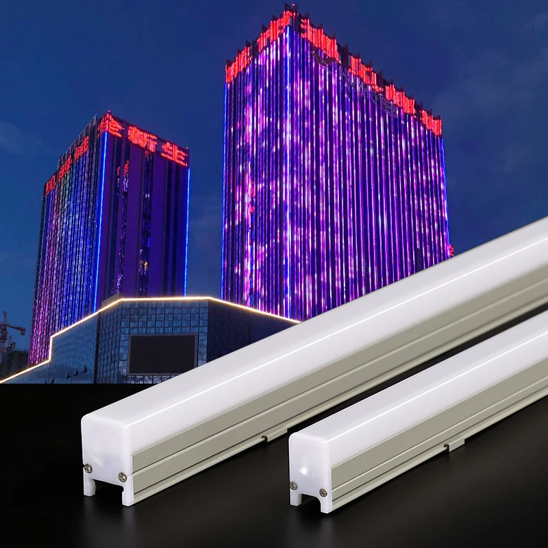 led exterior facade building lighting canes profile ip65 running outdoor pixel tube dmx