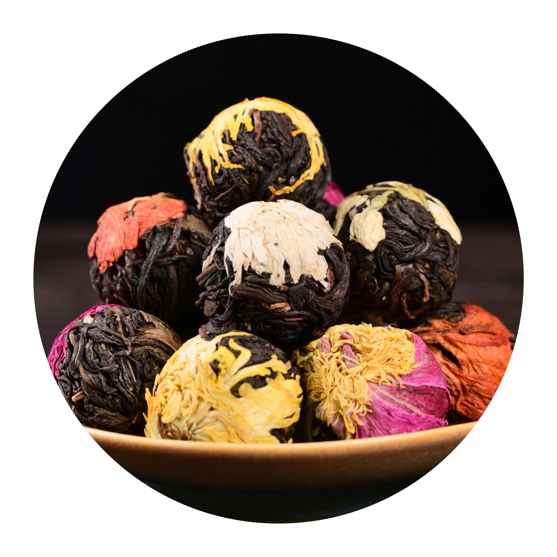 5g Flower Organic Blooming 4 PCs/Tube Flowering Tea Balls Jasmine Lily Chrysanthemum Handmade Custom Logo For Holistic Wellness