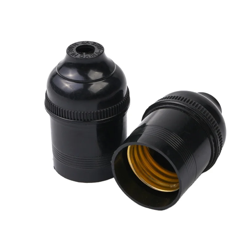 Бакелитовый пластиковый винтовой держатель лампы Черный Белый пластиковый держатель лампы 250 В