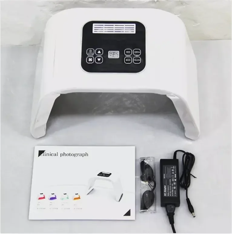 Hot Selling Beauty Salon Led Facial Therapy Machine With 7 Colors Red Blue Photon Lights Anti-wrinkle PDT Face Spa Device