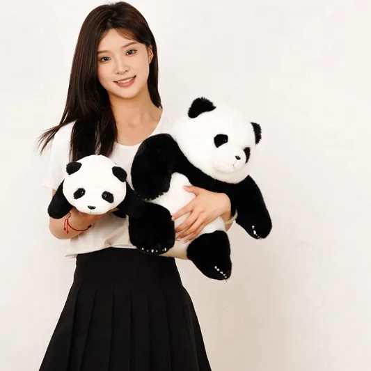 High Quality Realistic Giant Stuffed Panda Toy Luxury Plush Bear for Unisex Made with PP Cotton Chinese Panda Design