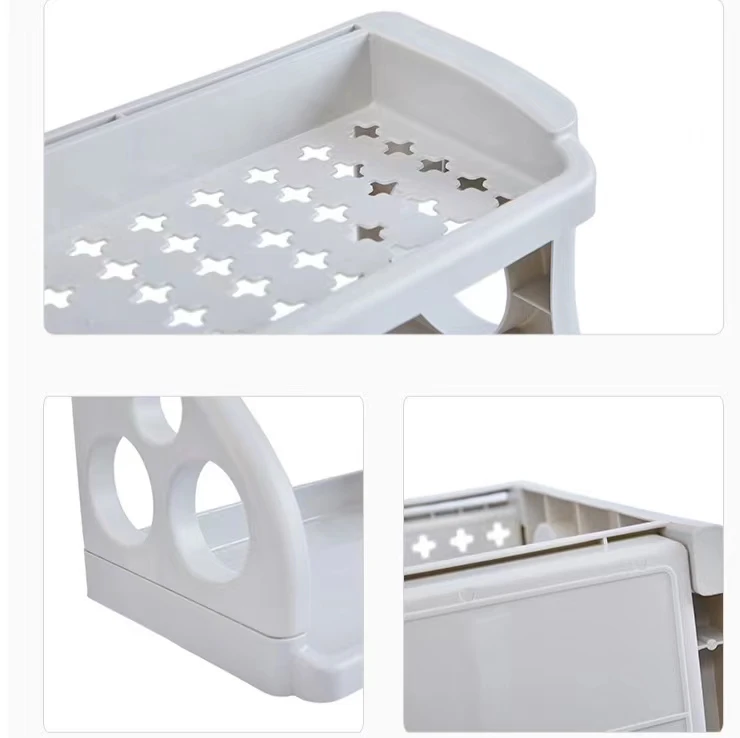 FS226 Kitchen Shelf Organizer Shelves Corner Frame Plastic Shower Caddy Storage Rack Shampoo Holder for Bathroom Accessories