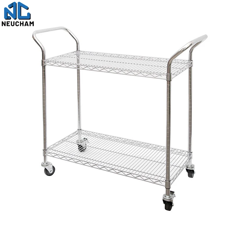 Logistics warehouse distribution picking turnover two level trolley carbon steel material trolley manufacturers wholesale