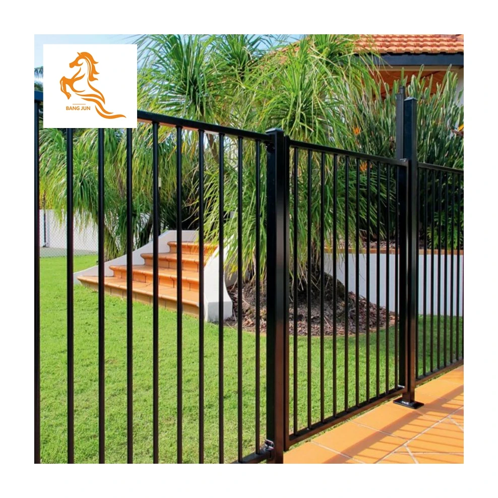 7ft tall color steel grills boundary wall galvanized sheet tubular picket fence thailand design