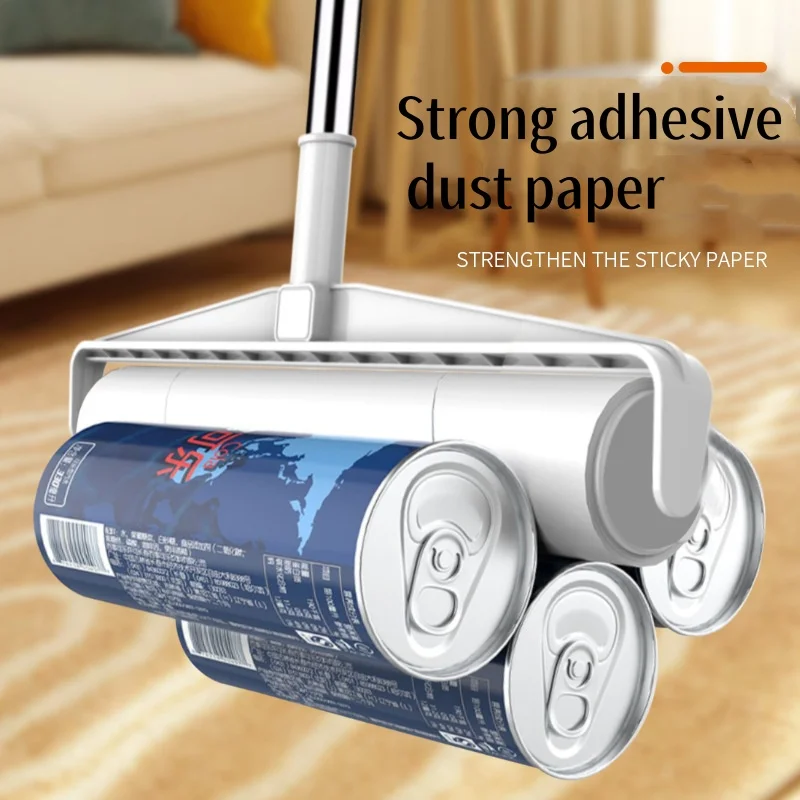 JIUYI Hot selling drum detachable roll paper large adhesive for pet hair remover and floor dust cleaning