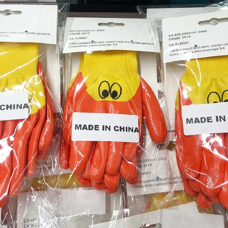 Children hand protection polyester knit Nitrile Rubber coated Safety cute Kids Gardening Gloves
