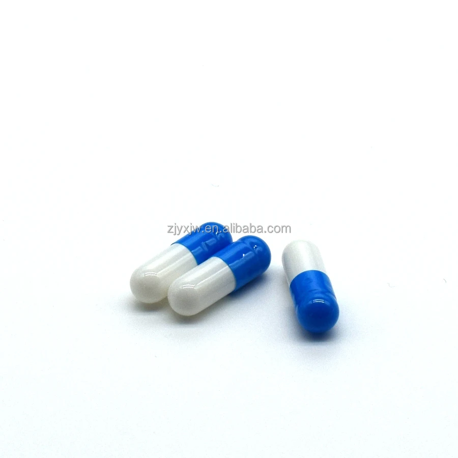 high quality halal certificated size 00 empty capsule blue white
