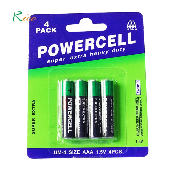 Powercell UM-4 Size 1 5v Dry Battery R03 U M4 AAA 1.5v Pencil Battery for Remote Control Toys Camera Heavy Duty Battery