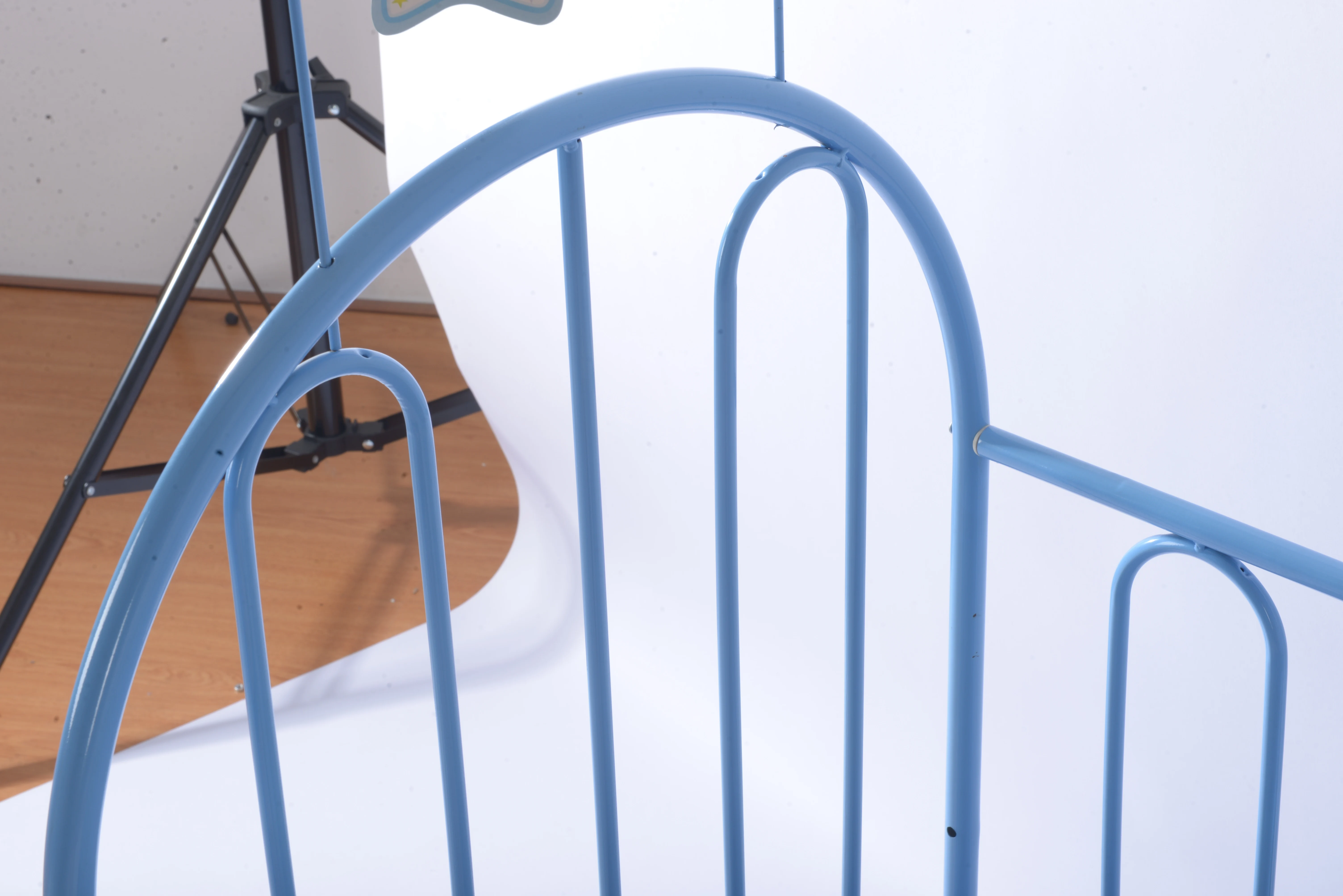 BLM Wholesale new born baby bed Portable Furniture Blue Adjustable Height Baby Kids Cribs With Mosquito Net