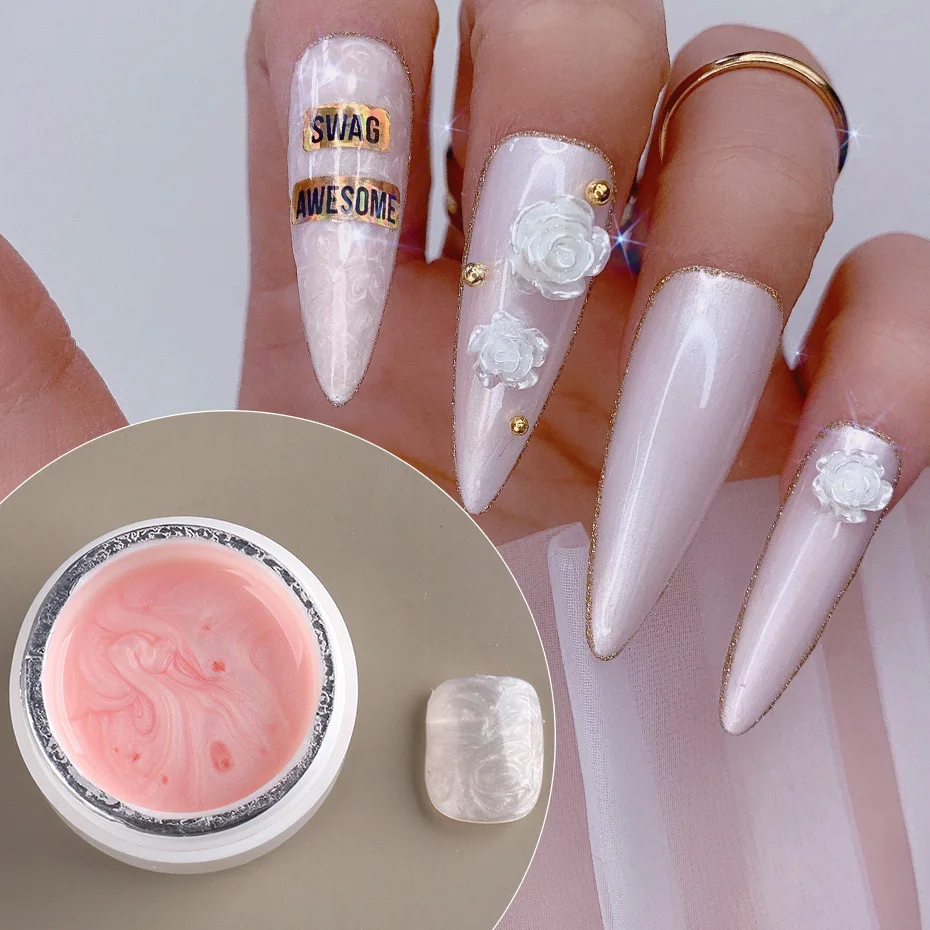 Nail Design Pigment Customized Colors Silk Like Effect Platinum Aurora Pearl Painting Gel