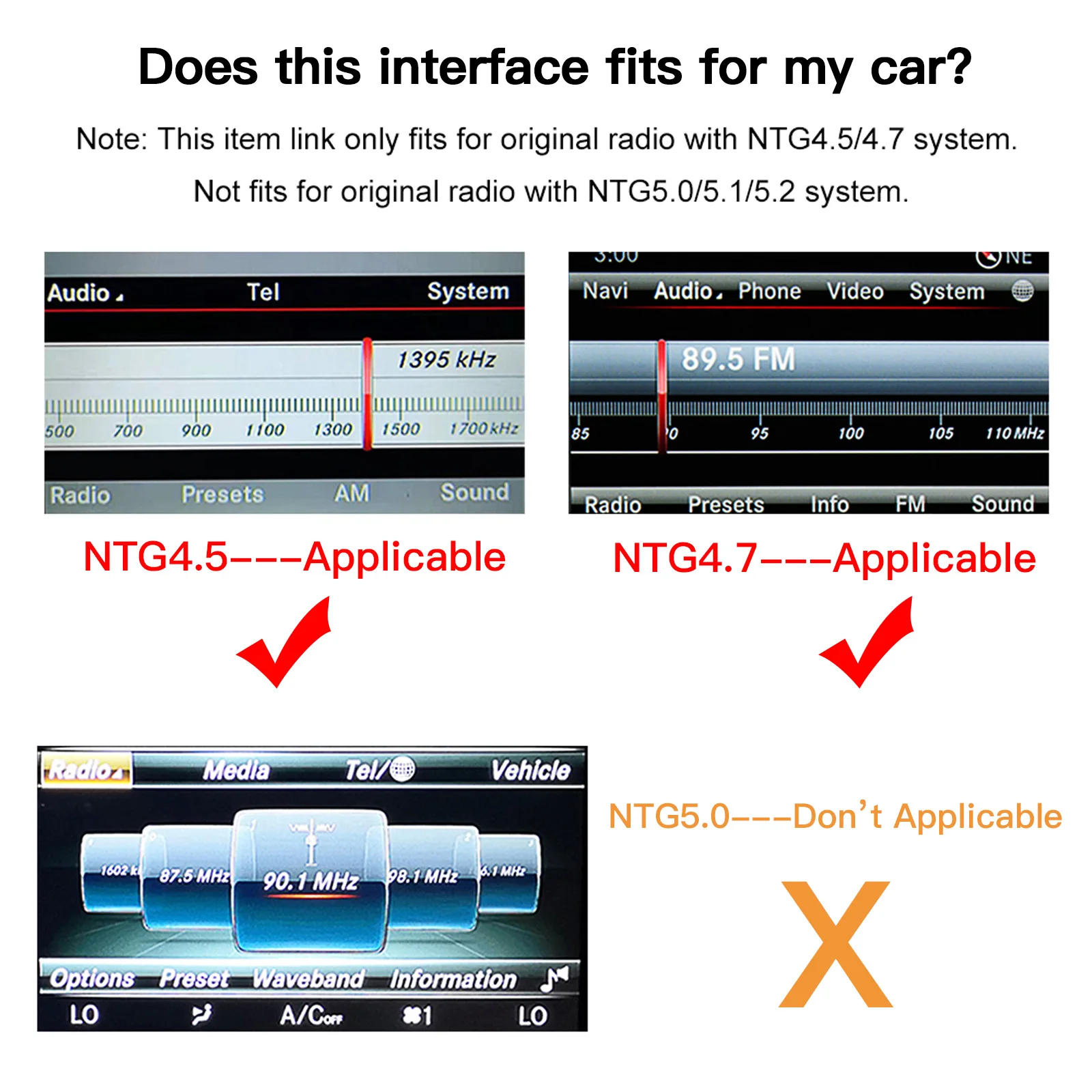 CARABC Wireless Carplay Interface For 2003-2009 Mercedes S Class W221 Support Aftermarket Front/rear Camera