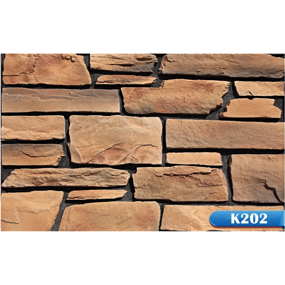 Elcorona K202 artificial stone faux Think Wall Stone fake cladding for wholesale