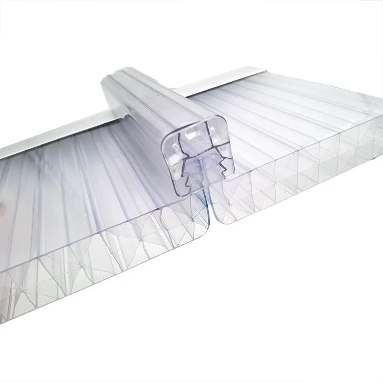 Waterproof daylighting U Lock X Structure Polycarbonate Hollow Sheet  for roofing