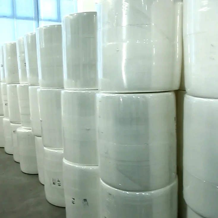 Spunlace Non Woven 35-150GSM Wood Pulp Polyester Biodegradable Plain Pattern Spunlace Nonwoven Fabric For Medical Industry