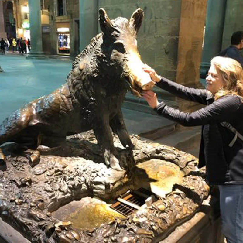 Sutton Place Park  decoration metal bronze big Wild boar fountain sculpture for sale