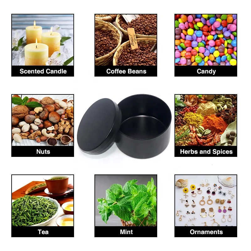 Factory Direct Sell Candle Tins With Lid 4 Oz Custom White Jar Matte Empty Tin Box For Candle Making Tin Can Candle Holder