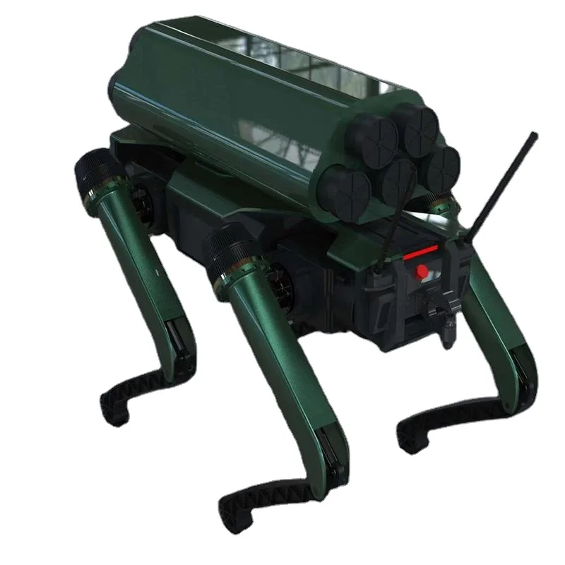 Custom quadruped bionic robot dog for fire rescue and safety education