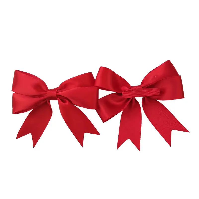 Elastic Satin Ribbon Flower Bows for Wine Bottle Neck Decoration Customizable Colors for Parties and Events