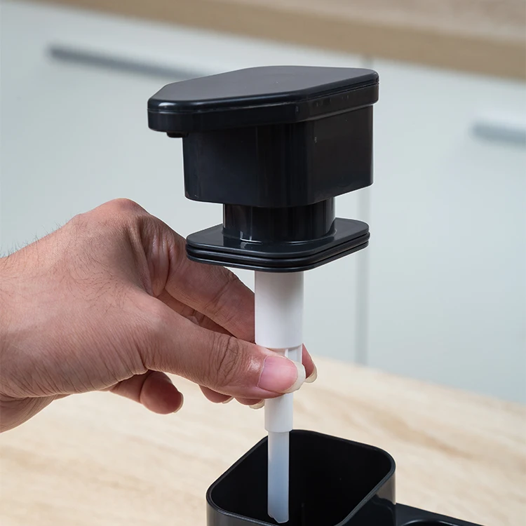 3 in 1 Multifunctional Kitchen Sink Washing Sponge Storage Rack Soap Dispenser Hand Detergent Bottle Organizer Stand