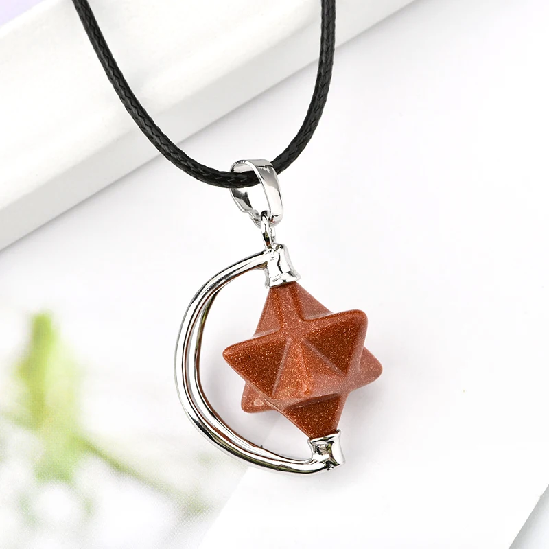 High quality rotational merkaba pendant Chakra Reiki amethyst Lapis Star Pendant meditation spiritual healing crystal pendant