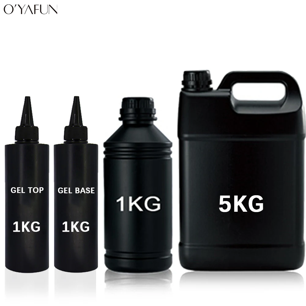Wholesale 1kg Clear Color Base Coat And Top Coat Nail Gel Kit For Nail Salon Professional Long Lasting Gel Set