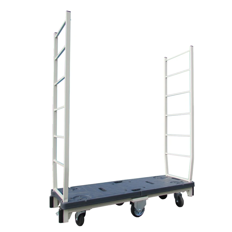 U-boat Trolley Six Wheel Plastic Warehouse Truck Heavy Duty Logistics Supermarket Cargo Trolley Cart