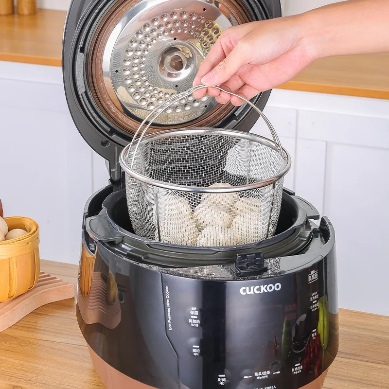 Industries Rice Steamer Basket Stainless Steel Mesh Strainer Multifunctional Leaky Drain Washing Colander